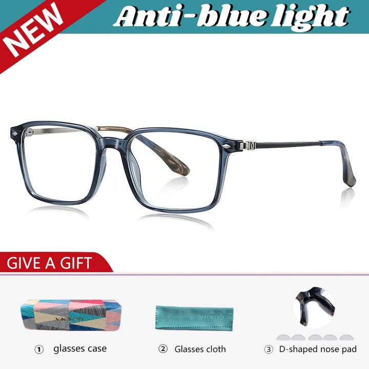 Vicky Women's Full Rim Square Tr 90 Alloy Reading Glasses 77238