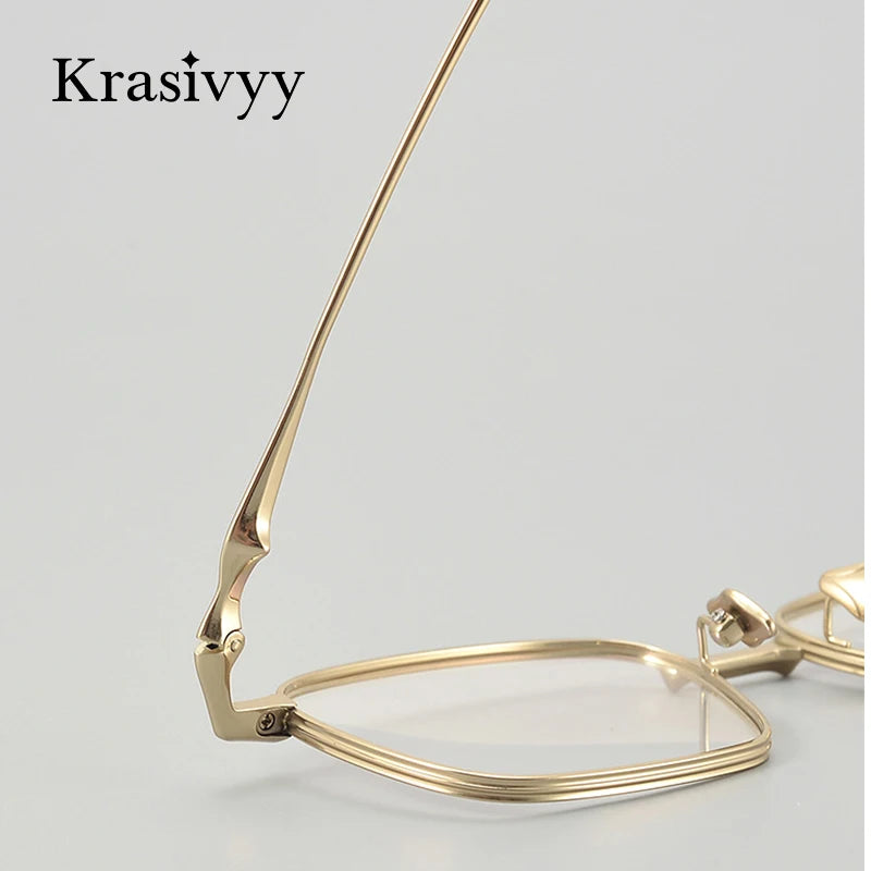 Krasivyy Men's Full Rim Square Titanium Eyeglasses A0201 Full Rim Krasivyy   