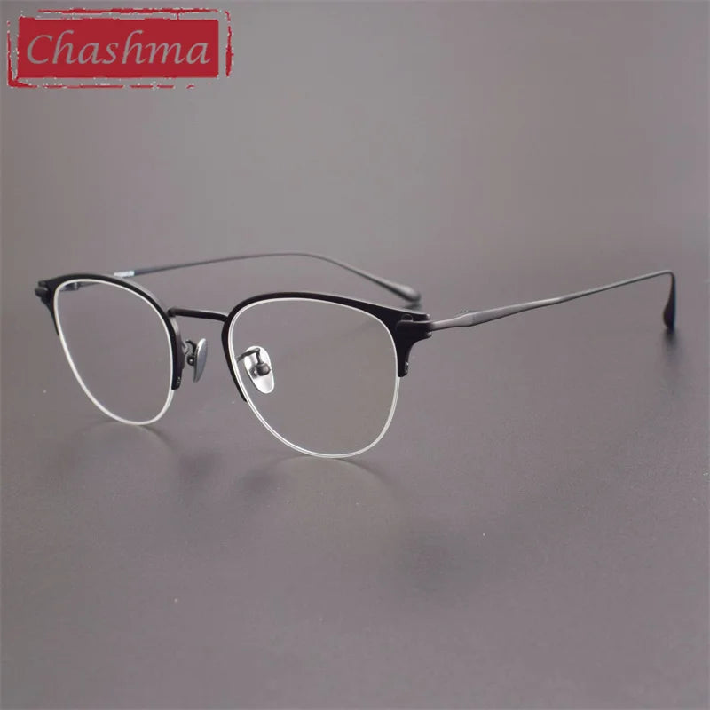 Chashma Ottica Unisex Full Rim Oval Round Titanium Eyeglasses 2625 Full Rim Chashma Ottica   