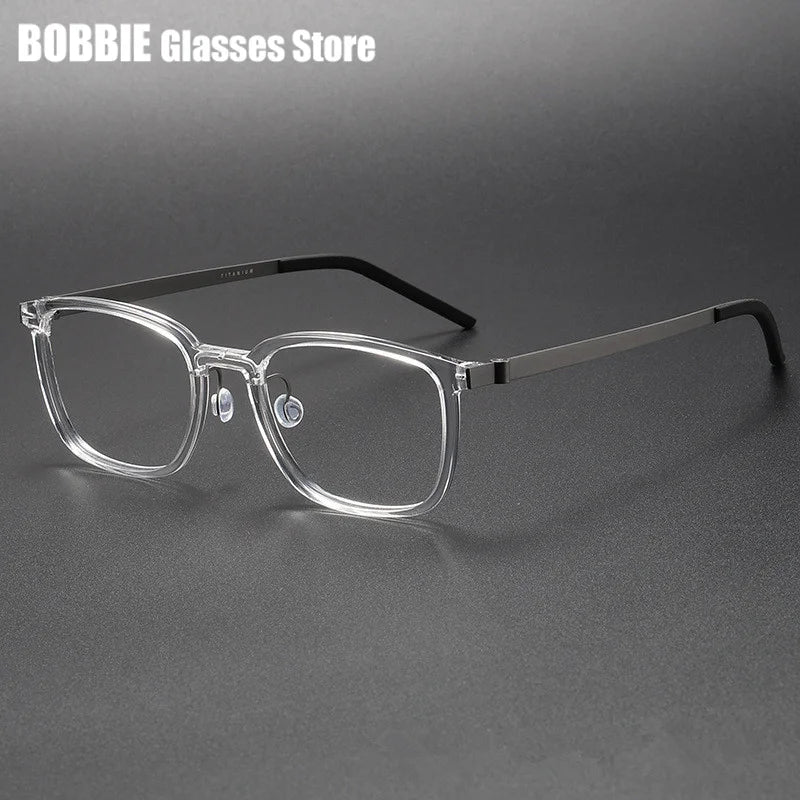 Bobbie Unisex Full Rim Square Titanium Acetate Eyeglasses 918523