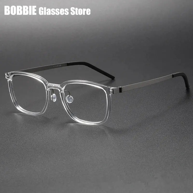 Bobbie Full Rim 180520 Unisex Pure Titanium Square Frames FuzWeb