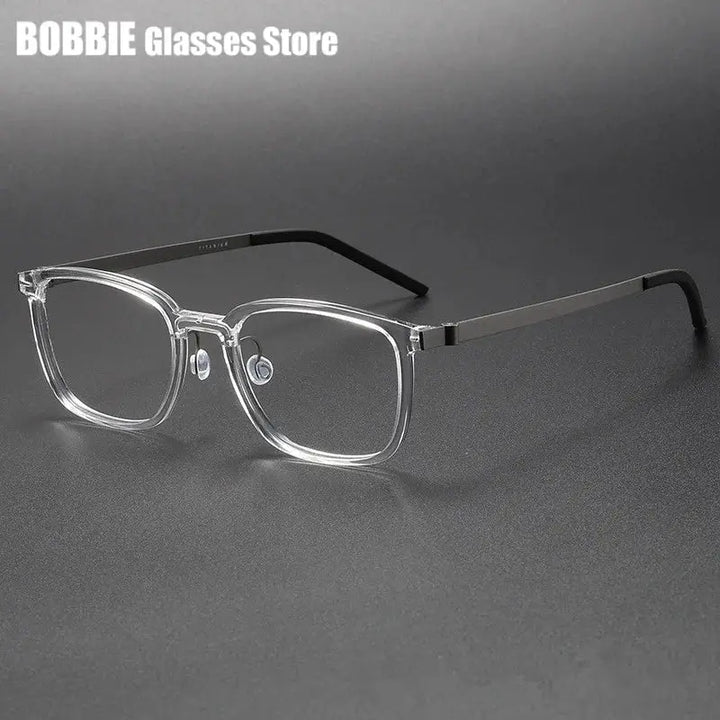 Bobbie Full Rim 180520 Unisex Pure Titanium Square Frames FuzWeb