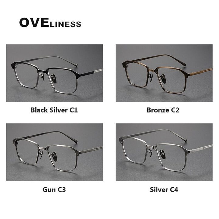 Oveliness Unisex Full Rim Square Titanium Eyeglasses Drx20-24 Full Rim Oveliness   