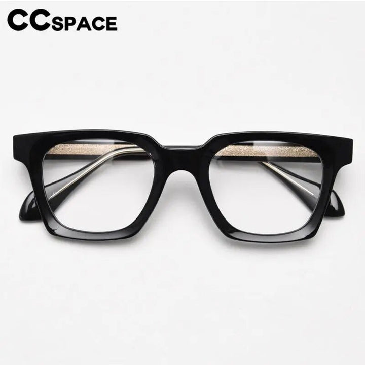 CCSpace Unisex Full Rim Square Tr 90 Titanium Eyeglasses 57023 Full Rim CCspace   