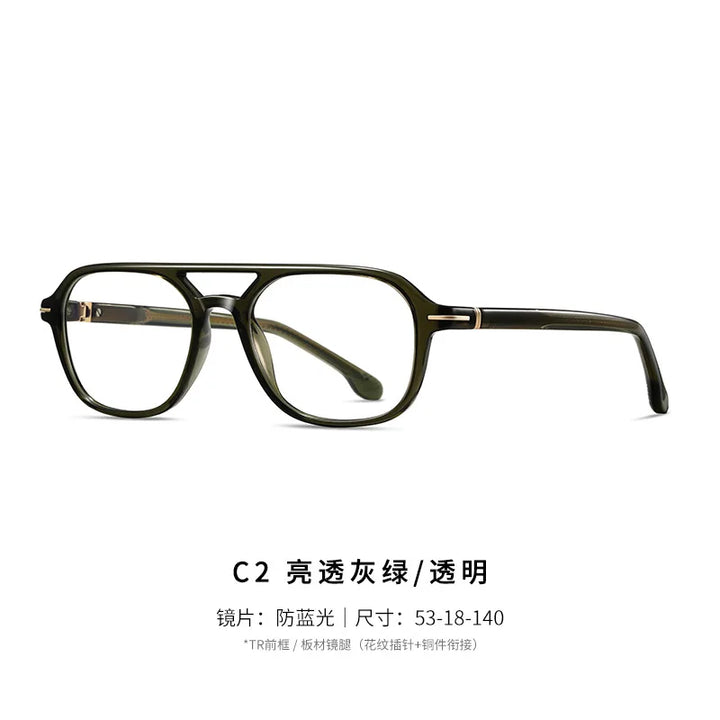 Reven Jate Unisex Full Rim Square Acetate Prescription Eyeglasses 32203 - view 10