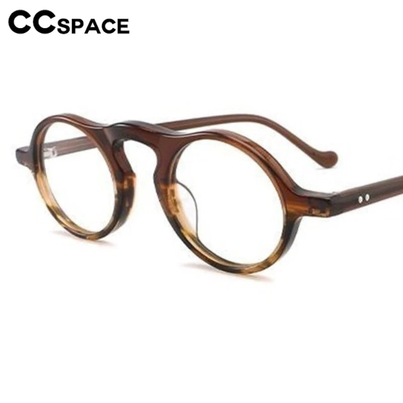 CCspace Unisex Full Rim Oval Acetate Eyeglasses 300316 Full Rim CCSpace   