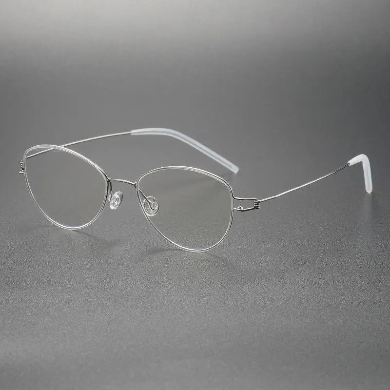 Bobbie Women Full Rim Cat Eye Titanium Eyeglasses Fuz 15