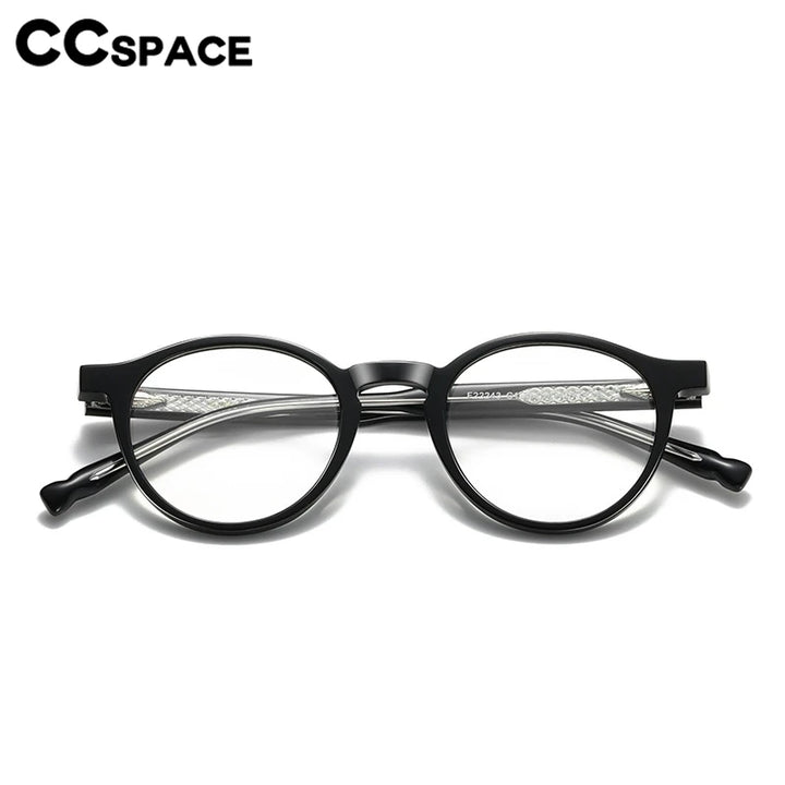 CCspace Women's Full Rim Round Acetate Reading Glasses 802574