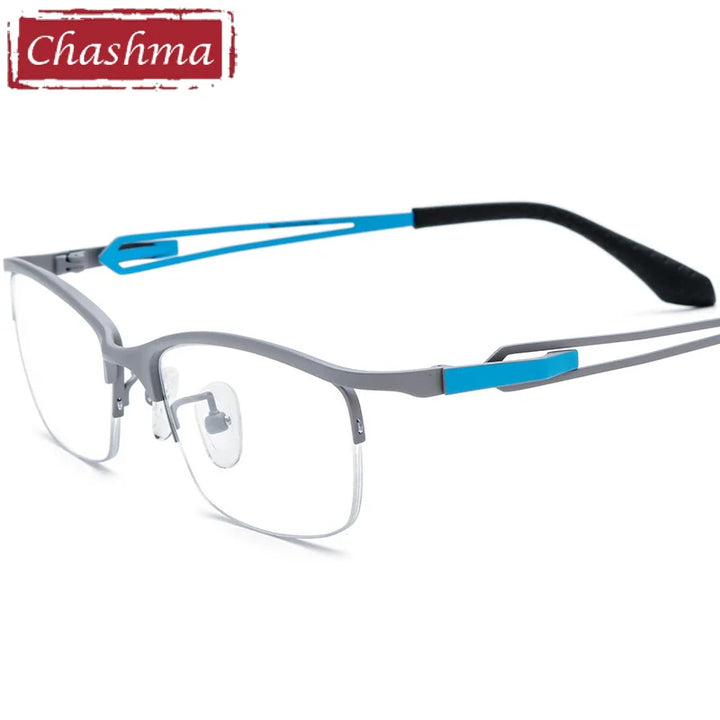 Chashma Women's Semi Rim Square Brow Line Titanium Eyeglasses 185867