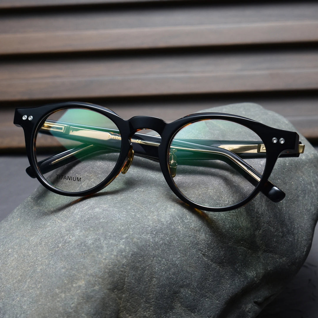 Bobbie Unisex Full Rim Round Acetate Eyeglasses NP-160