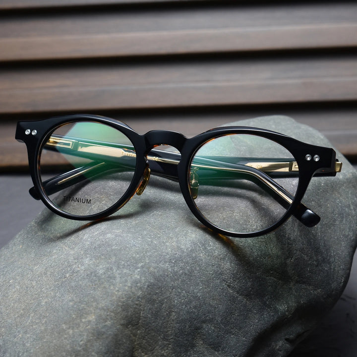 Bobbie Unisex Full Rim Round Acetate Eyeglasses NP-160