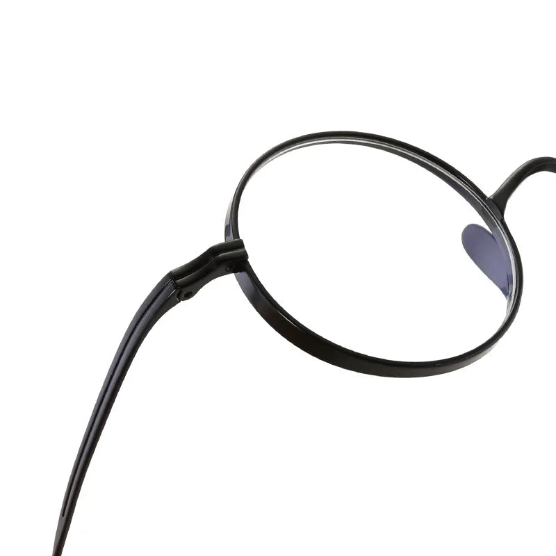 Black Mask Unisex Full Rim Titanium Round Eyeglasses Kmn249 Full Rim Black Mask   