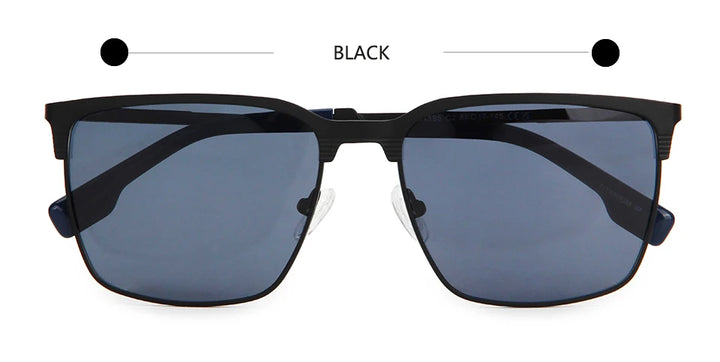 Esnbie Unisex Full Rim Square Titanium Polarized Sunglasses ST195-1