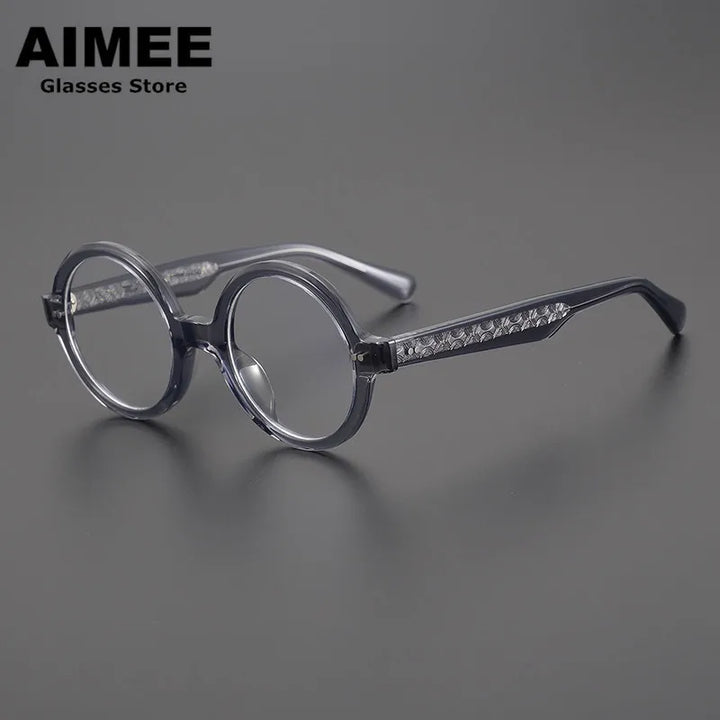 Aimee Unisex Full Rim Round Acetate Eyeglasses 191028