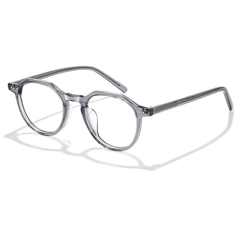 Yimaruili Unisex Full Rim Oval Polygon Acetate Eyeglasses 639601
