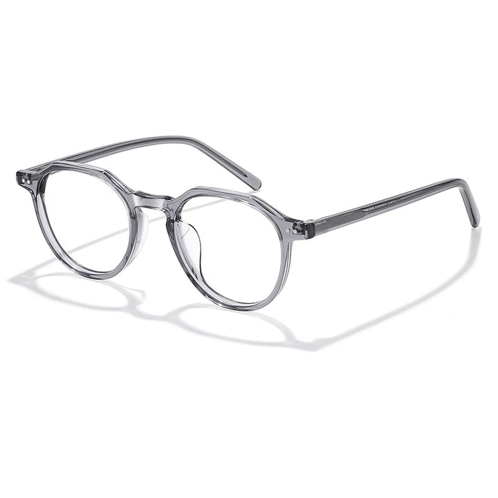 Yimaruili Unisex Full Rim Oval Polygon Acetate Eyeglasses 639601