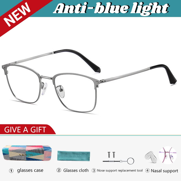 Vicky Women's Full Rim Square Stainless Steel Reading Glasses 633617