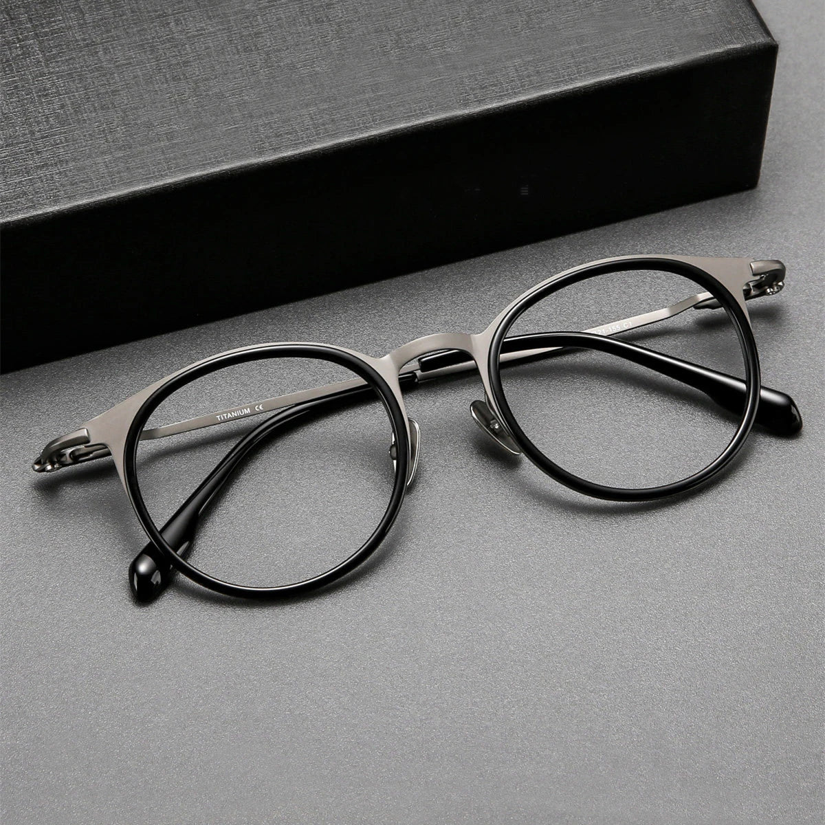 Black Mask Unisex Full Rim Oval Titanium Eyeglasses BM-0056 - view 3