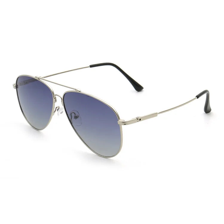 Muzz Unisex Full Rim Oval Double Bridge Alloy Sunglasses 69221