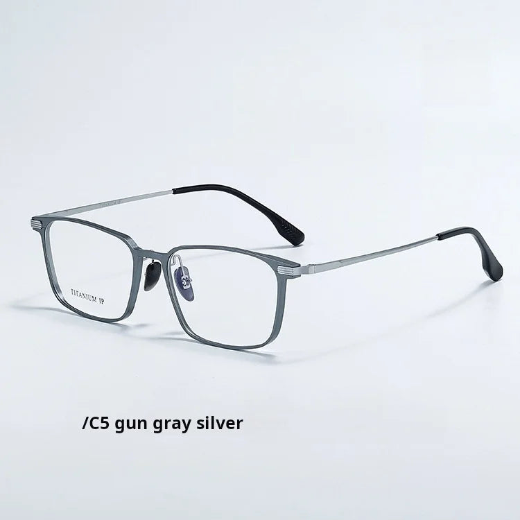 Momoja Unisex Full Rim Square Titanium Eyeglasses 720265