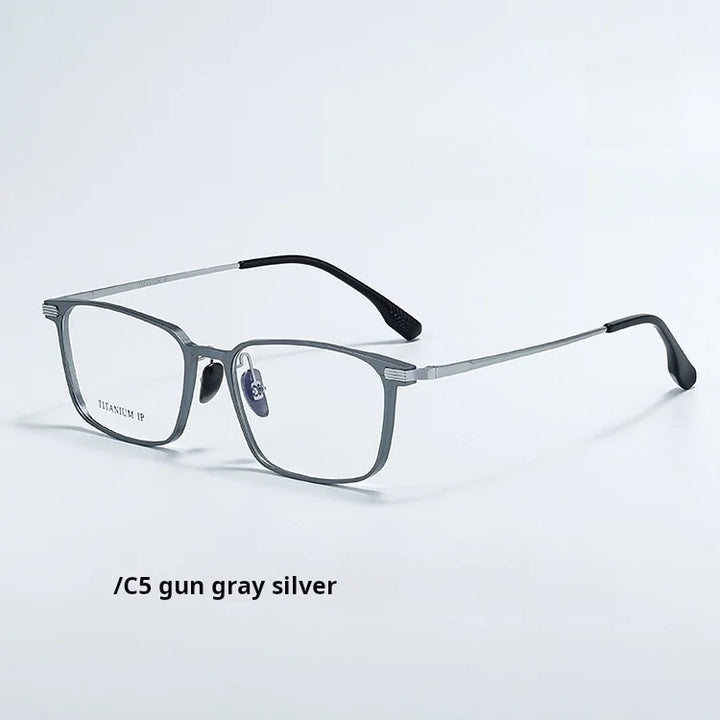 Momoja Unisex Full Rim Square Titanium Eyeglasses 720265