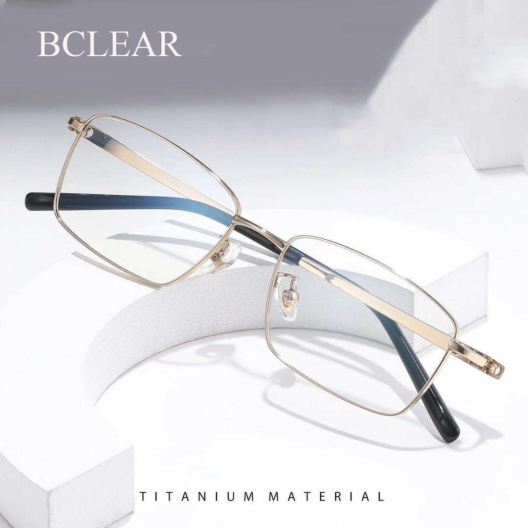 Bclear Men Full Rim Square Titanium Eyeglasses SM-91357