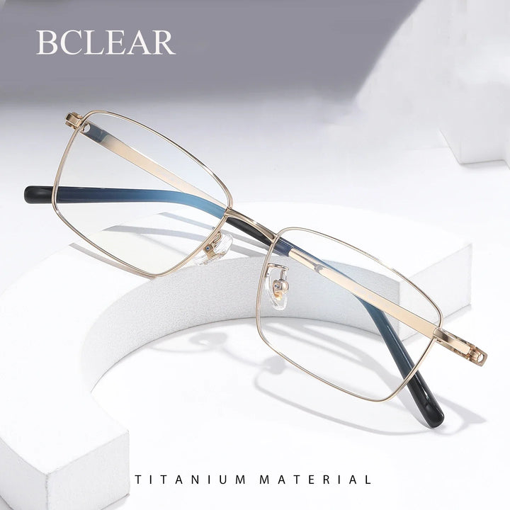 Bclear Men Full Rim Square Titanium Eyeglasses SM-91357