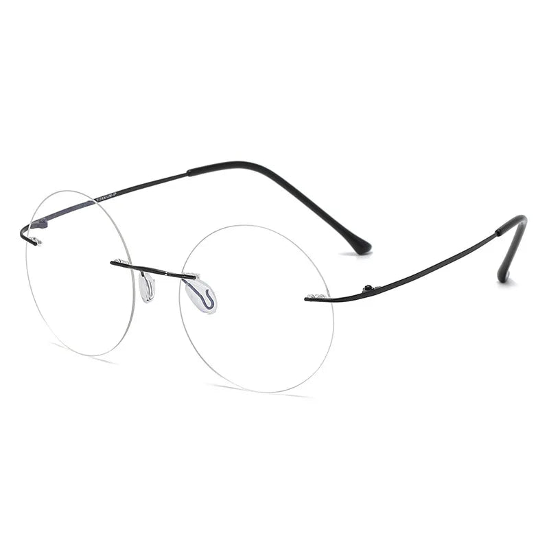 Momoja Women's Rimless Round Titanium Reading Glasses 729005