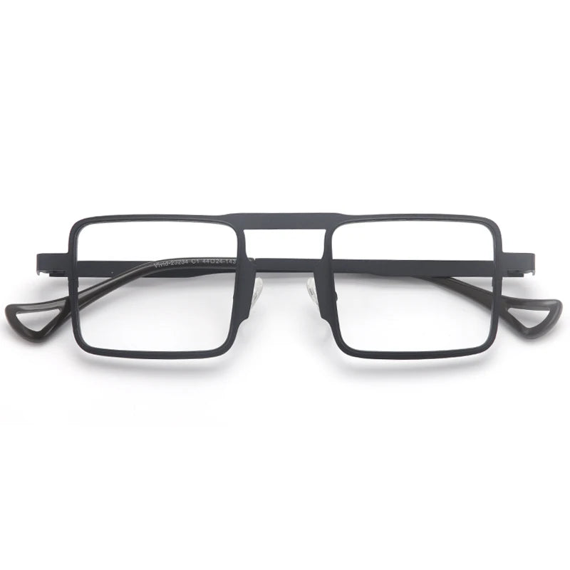 Muzz 23234 men's small square alloy prescription eyeglasses — view 4