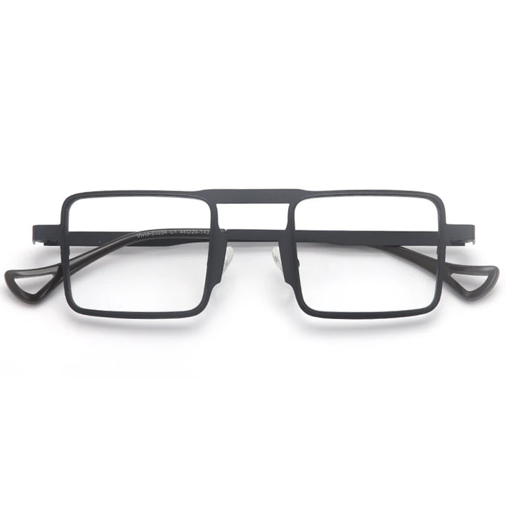 Muzz 23234 men's small square alloy prescription eyeglasses — view 4