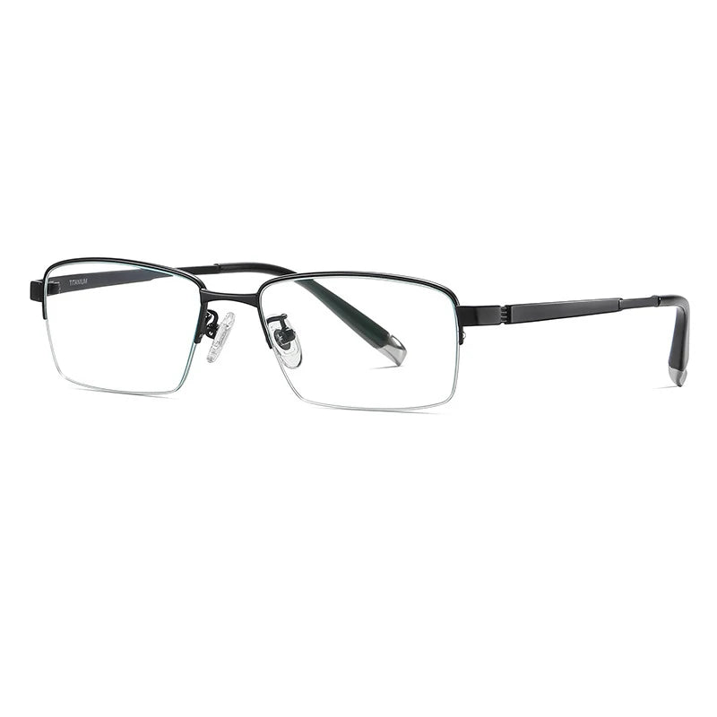 Handoer Women's Semi Rim Square Titanium Eyeglasses 0907 Semi Rim Handoer   