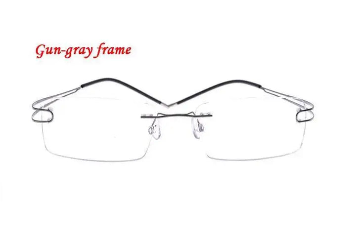 Brightzone Unisex Rimless Square Titanium Eyeglasses 674022