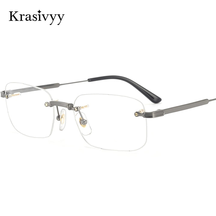 Krasivyy Women's Rimless Square Titanium Eyeglasses 310349