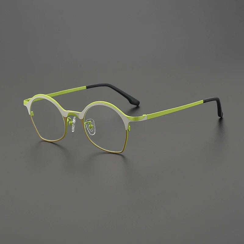 Gatenac Women's Full Rim Flat Bottom Oval Titanium Eyeglasses G85847