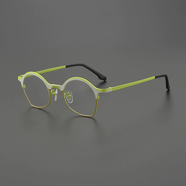 Gatenac Women's Full Rim Flat Bottom Oval Titanium Eyeglasses G85847