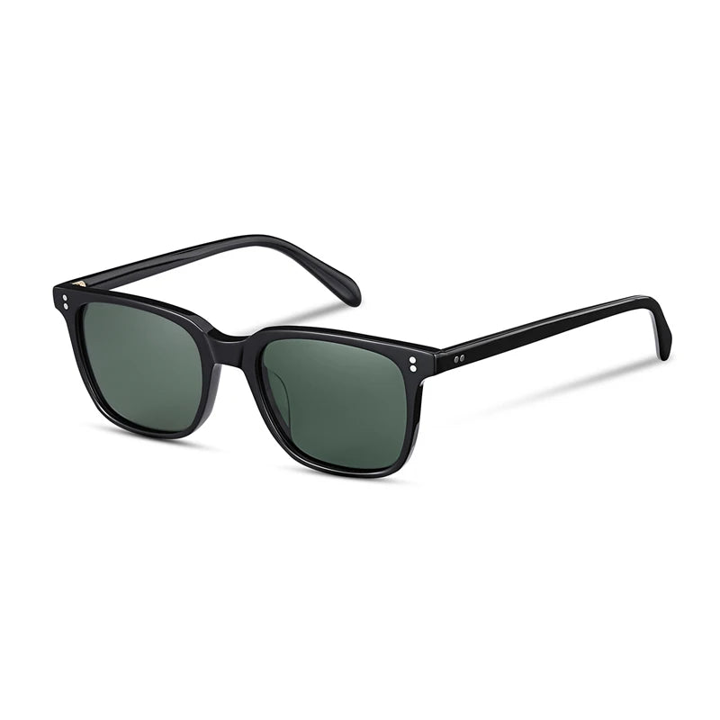 Black Mask Unisex Full Rim Rectangle Acetate Polarized Sunglasses Ov5031 Sunglasses Black Mask Black-Green As Shown 