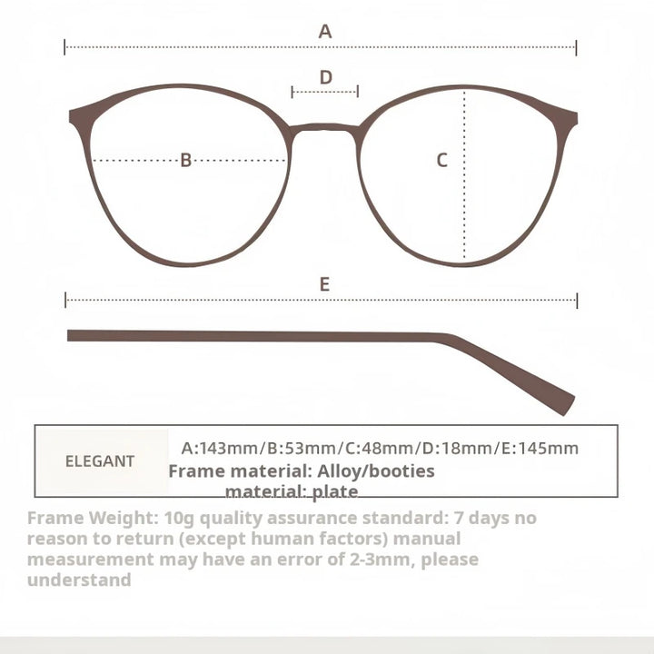 Yimaruili Women's Full Rim Oval Cat Eye Alloy Eyeglasses 34875