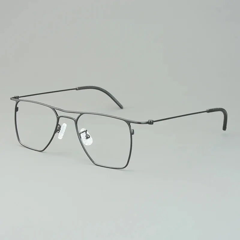 Bobbie 550200 Men’s Full Rim Square Double Bridge Titanium Frames FuzWeb