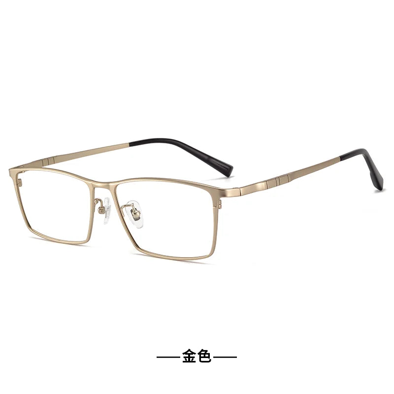 Reven Jate Unisex Full Rim Polygon Square Titanium Eyeglasses 65050