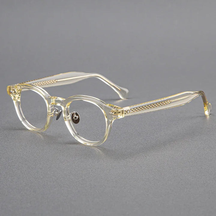 Black Mask Unisex Full Rim Round Acetate Eyeglasses BM-527