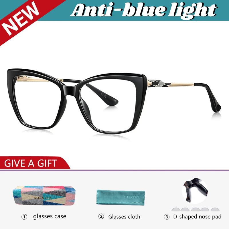 Vicky Women's Full Rim Square Butterfly Tr 90 Titanium Reading Glasses 97229
