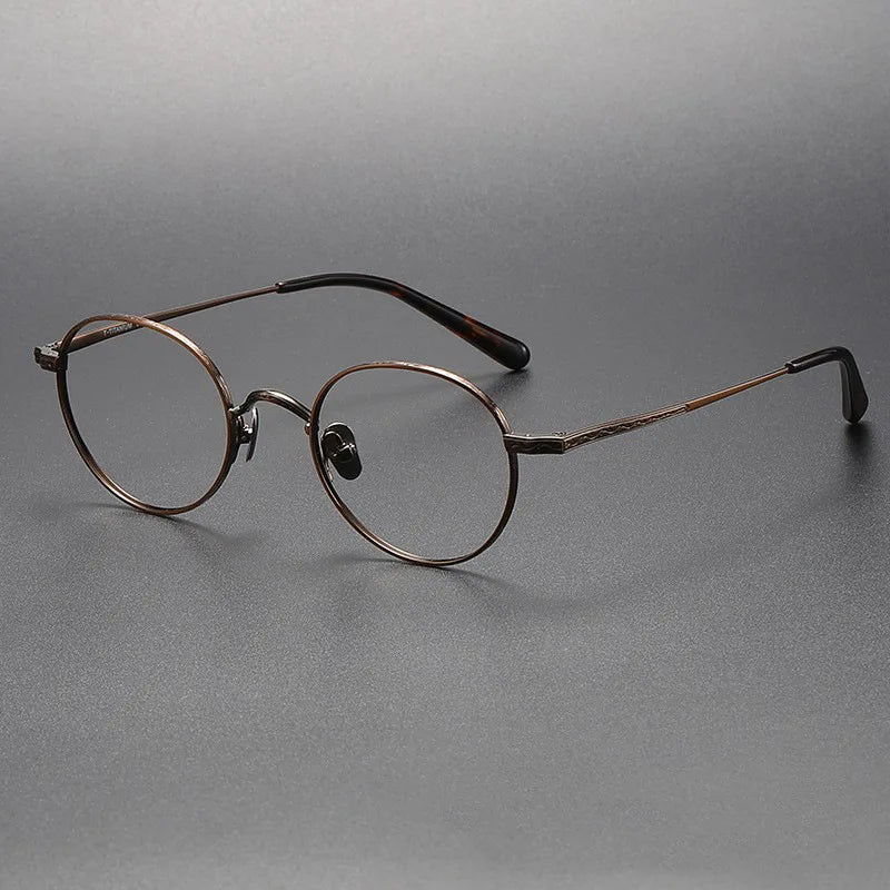 Black Mask Women's Full Rim Oval Round Titanium Eyeglasses 27501
