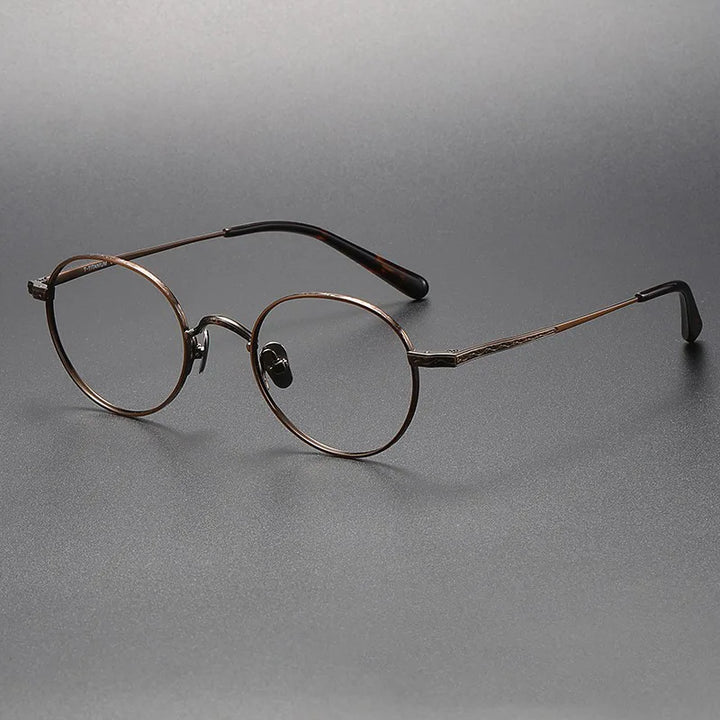 Black Mask Women's Full Rim Oval Round Titanium Eyeglasses 27501