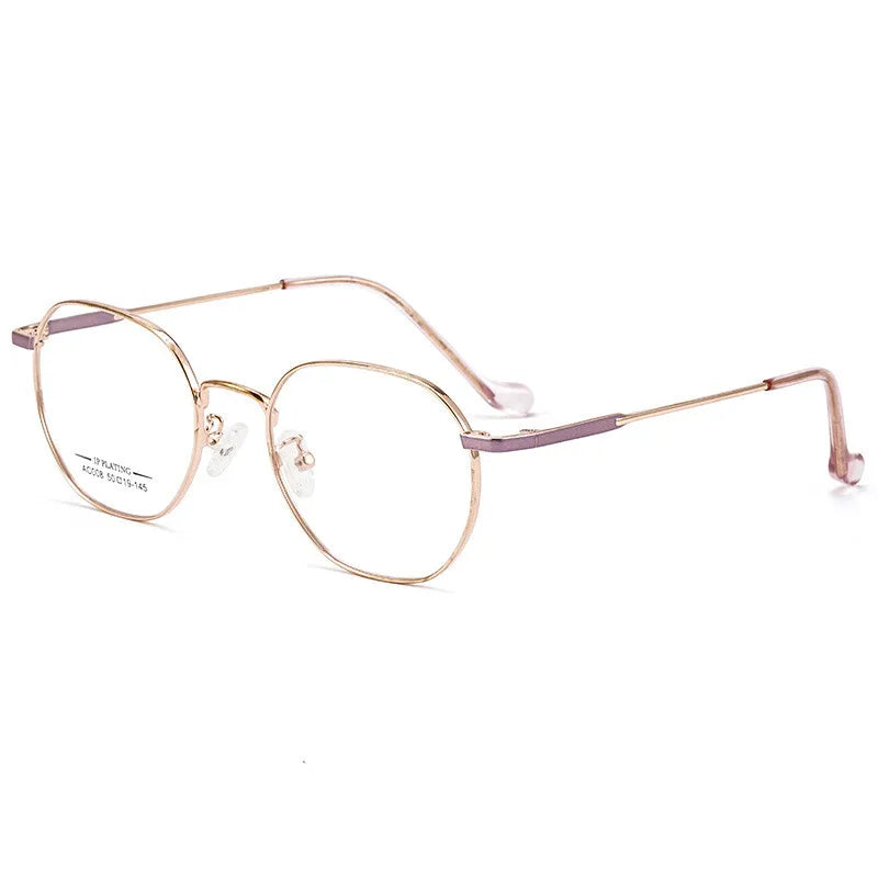 CCspace Women's Full Rim Round Alloy Reading Glasses 802708