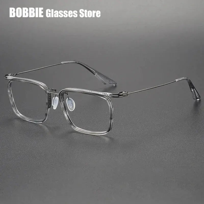 Bobbei 808630 Men’s Big Titanium Square Full-Rim Frames FuzWeb