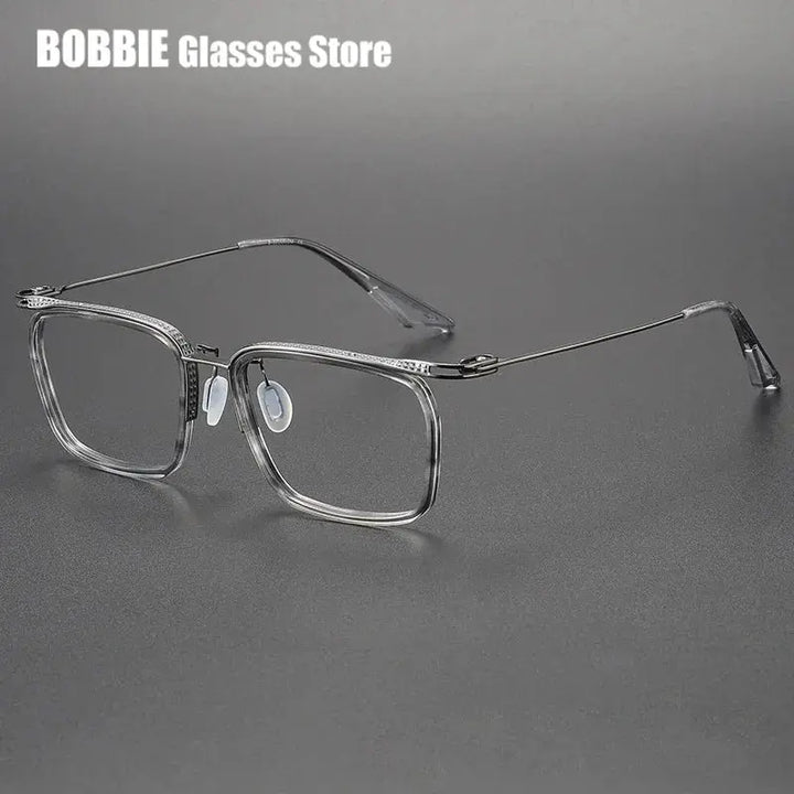 Bobbei 808630 Men’s Big Titanium Square Full-Rim Frames FuzWeb