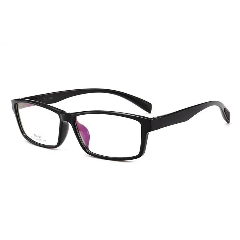 Cubojue Unisex Full Rim Big Square Tr 90 Titanium Reading Glasses 15515 Reading Glasses Cubojue +275 matte black