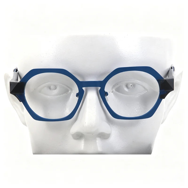 Muzz 22265 unisex oval IP titanium acetate prescription eyeglasses — view 8