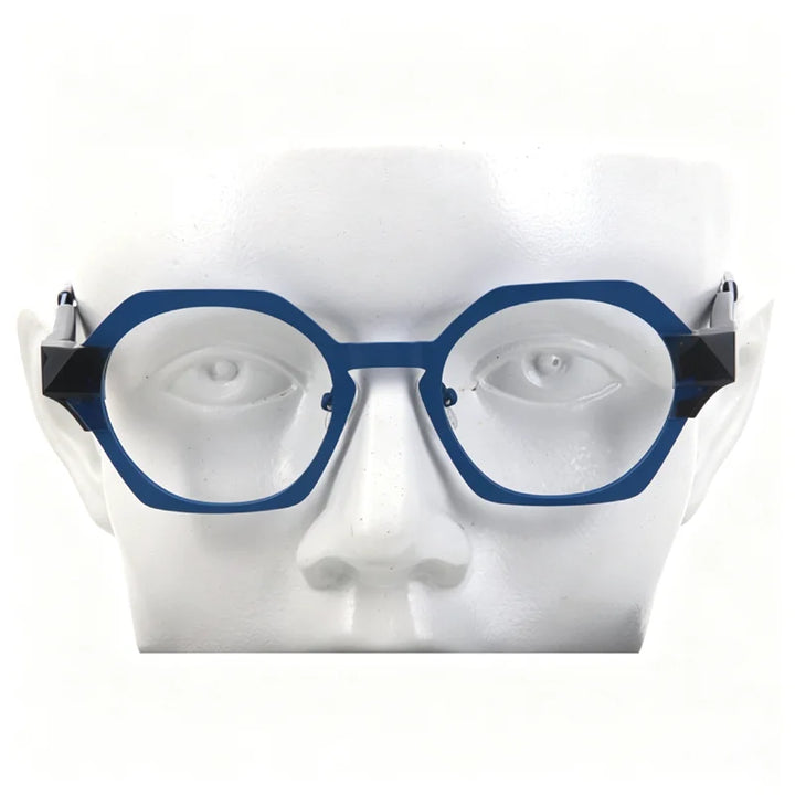 Muzz 22265 unisex oval IP titanium acetate prescription eyeglasses — view 8