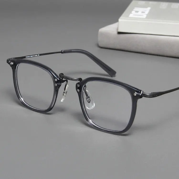 Blackmask Unisex Full Rim Square Titanium Eyeglasses B806